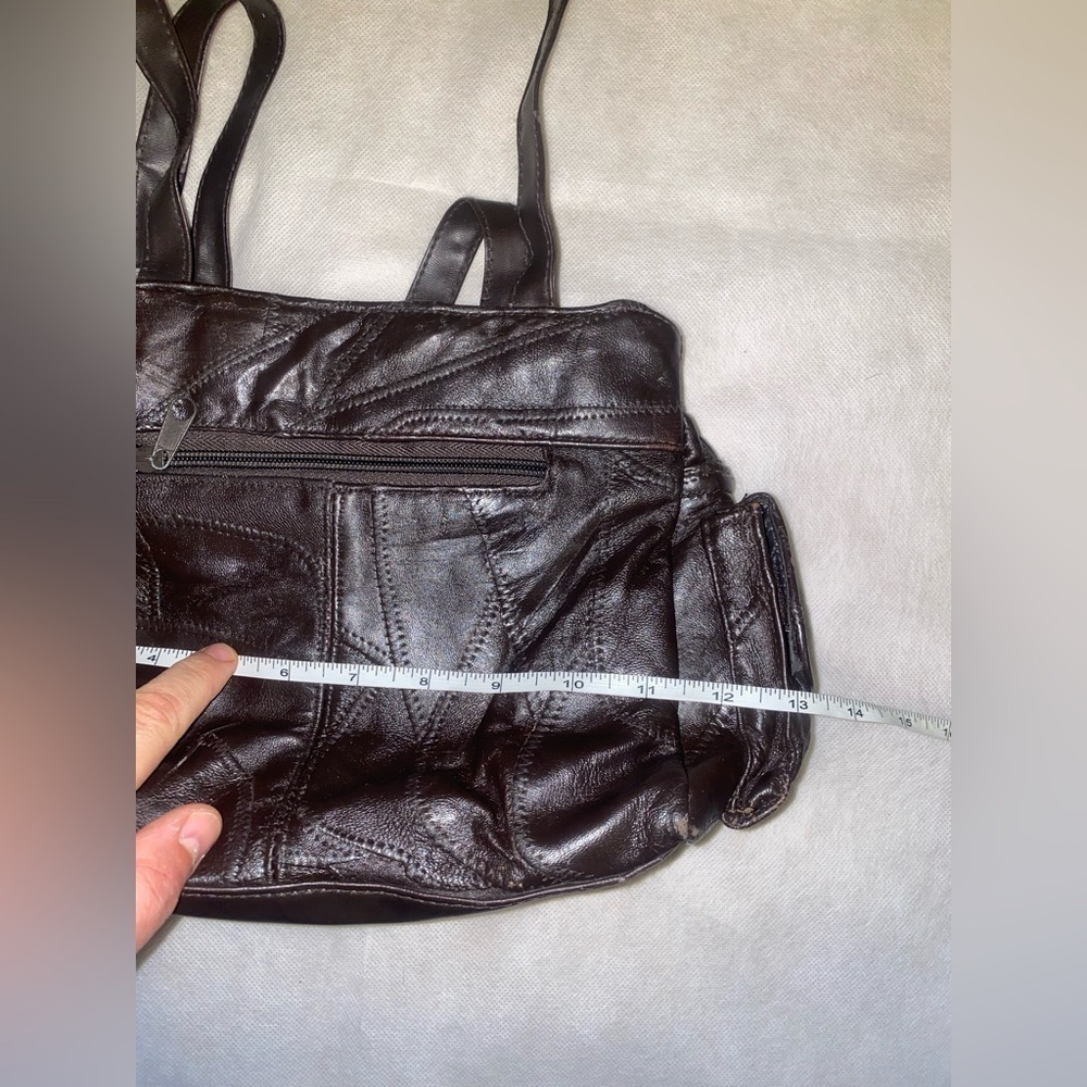 Dark chocolate 🍫 color Faux Leather Shoulder Bag - Picture 3 of 5